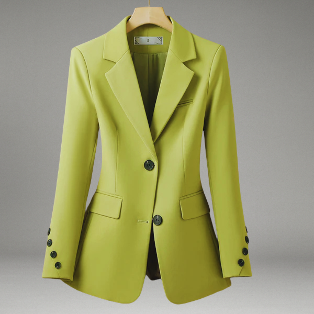Women’s Blazer with Notched Lapels and Button Closure