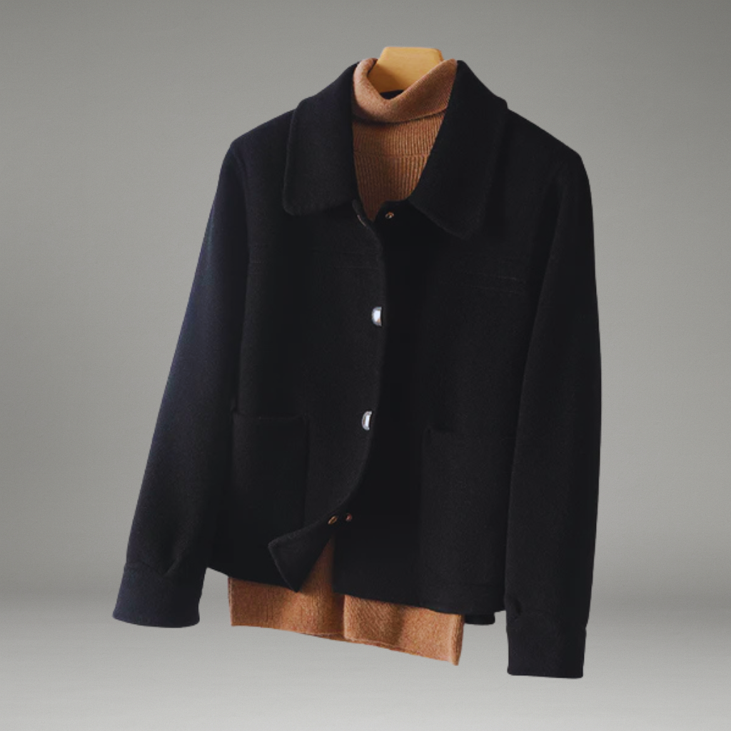 Women’s Coat with Button Front and Spacious Pockets