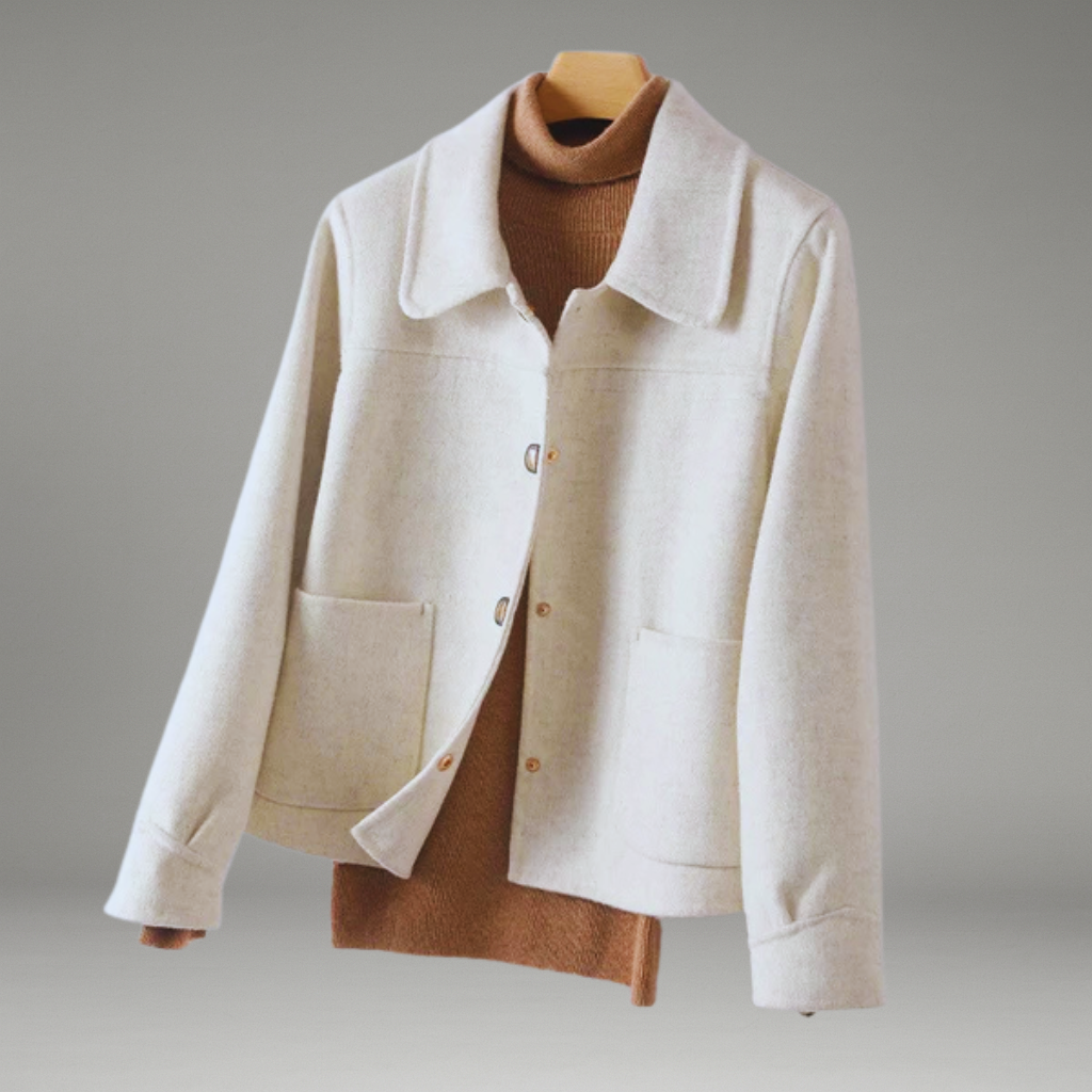 Women’s Coat with Button Front and Spacious Pockets