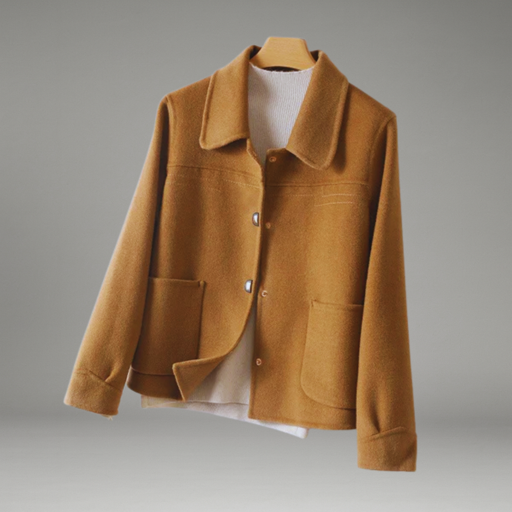 Women’s Coat with Button Front and Spacious Pockets