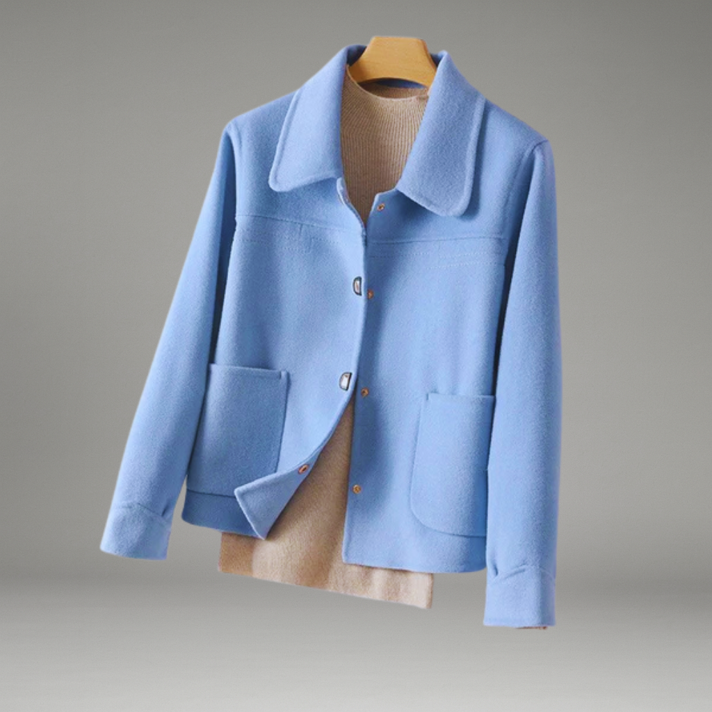 Women’s Coat with Button Front and Spacious Pockets