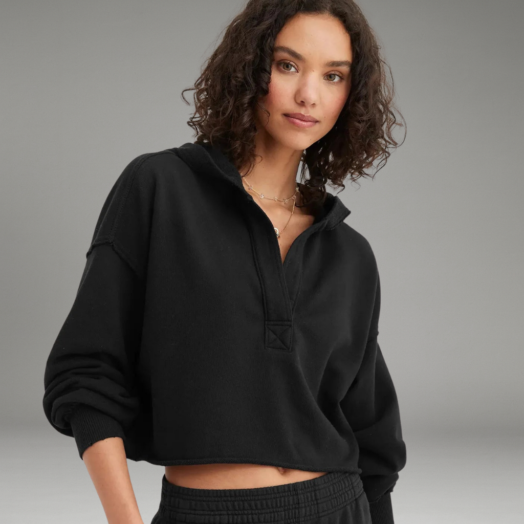 Women’s Cropped Hoodie with Soft Fabric and Loose Fit