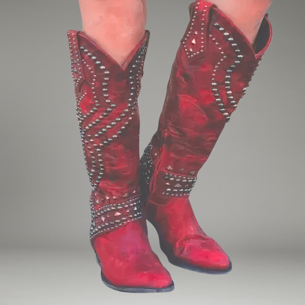 Women’s Knee-High Boots with Side Zipper and Block Heel