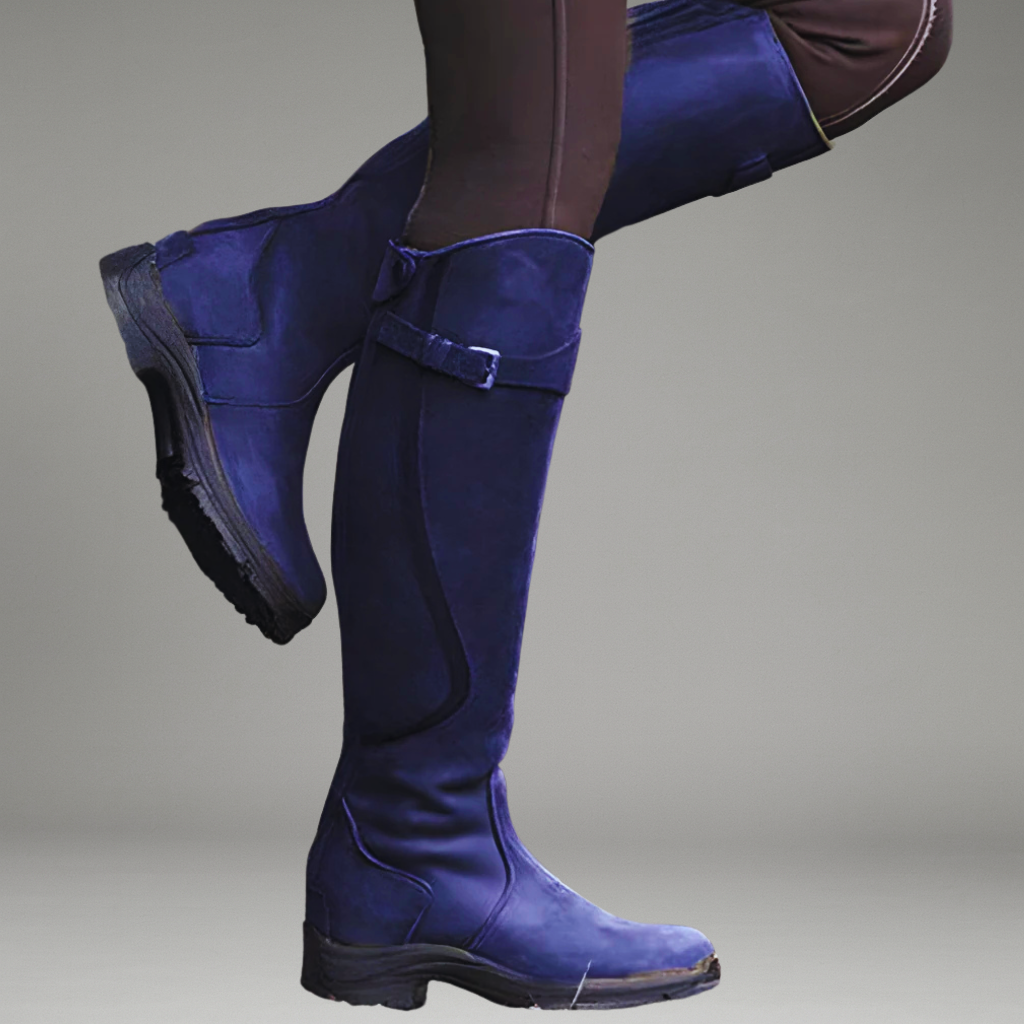 Women’s Knee-High Boots with Waterproof Closure and Non-Slip Outsole