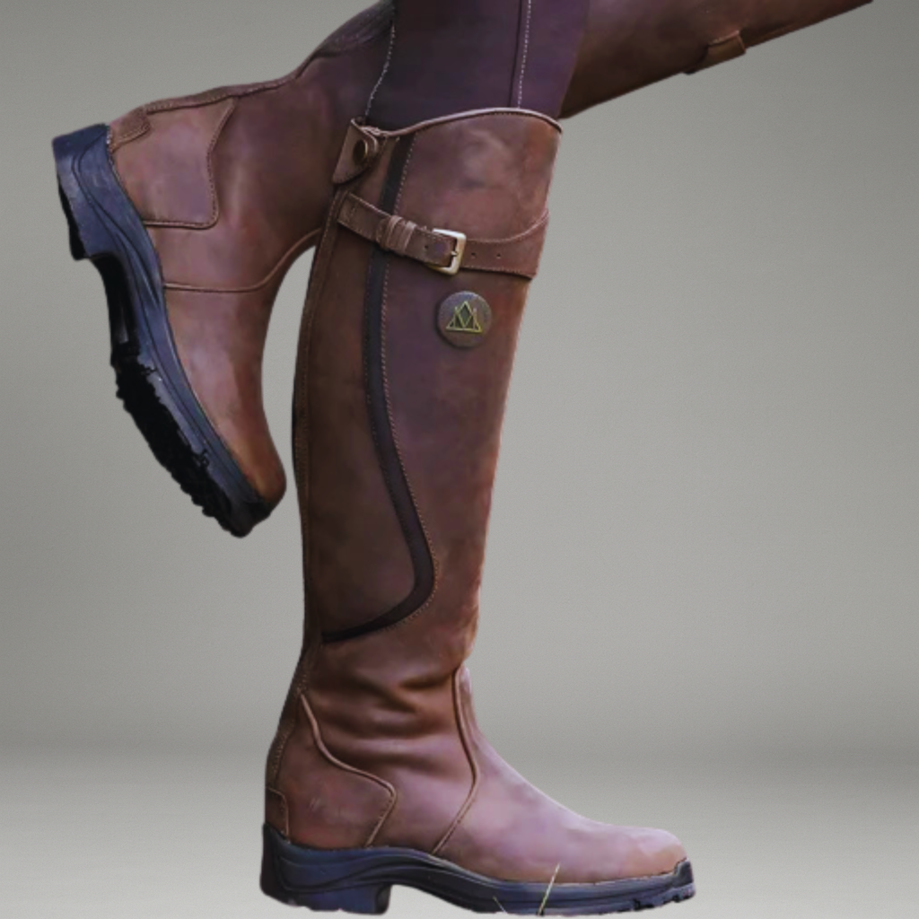 Women’s Knee-High Boots with Waterproof Closure and Non-Slip Outsole