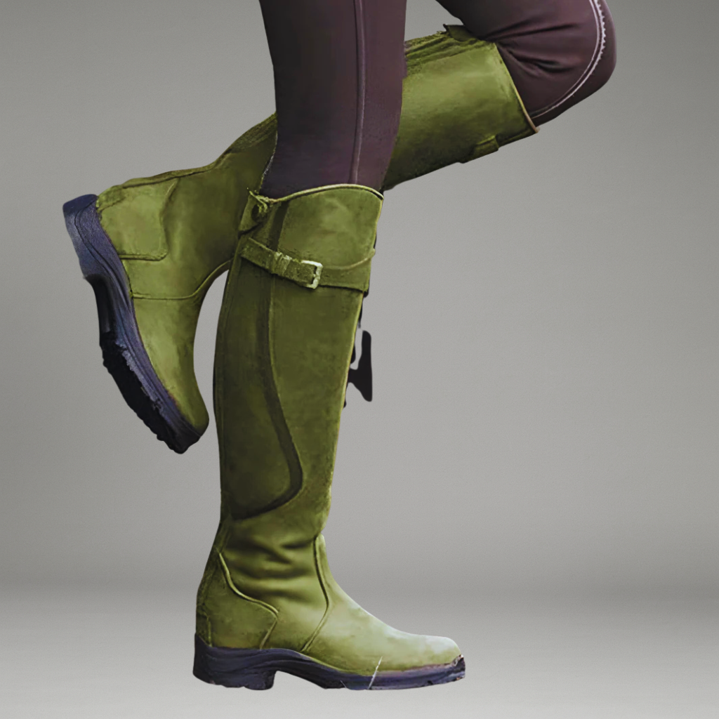 Women’s Knee-High Boots with Waterproof Closure and Non-Slip Outsole