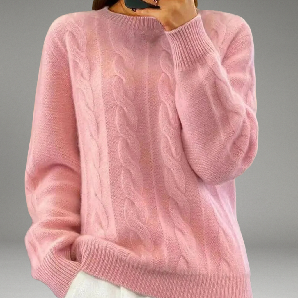 Women’s Sweater with Round Neckline and Long Sleeves