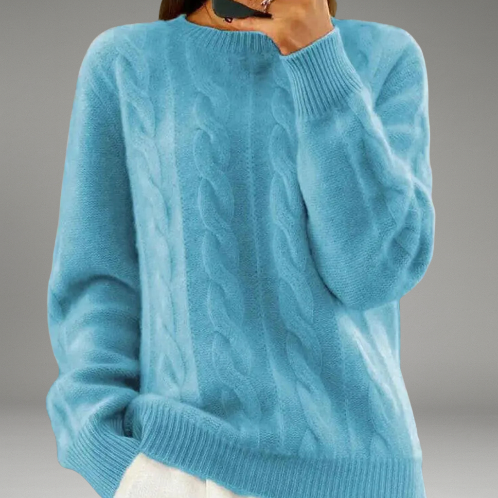 Women’s Sweater with Round Neckline and Long Sleeves
