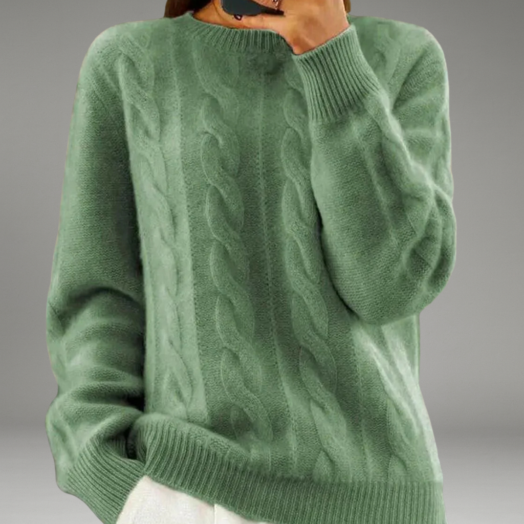 Women’s Sweater with Round Neckline and Long Sleeves