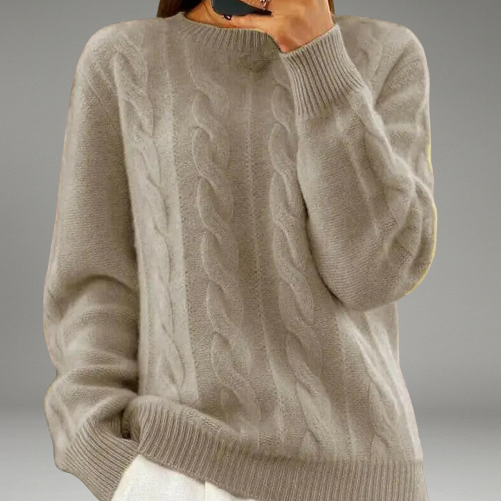 Women’s Sweater with Round Neckline and Long Sleeves