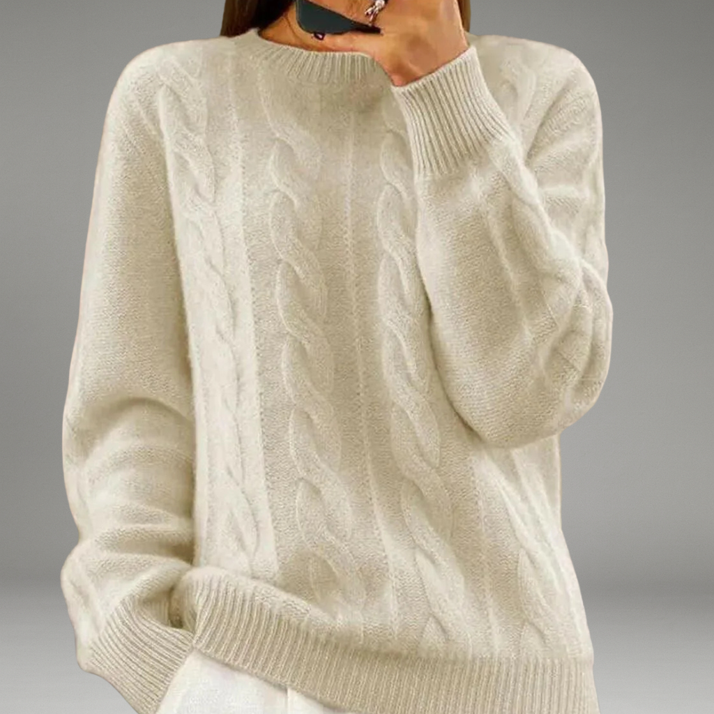Women’s Sweater with Round Neckline and Long Sleeves