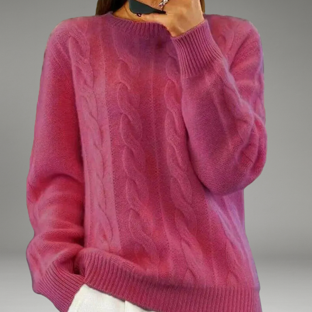 Women’s Sweater with Round Neckline and Long Sleeves