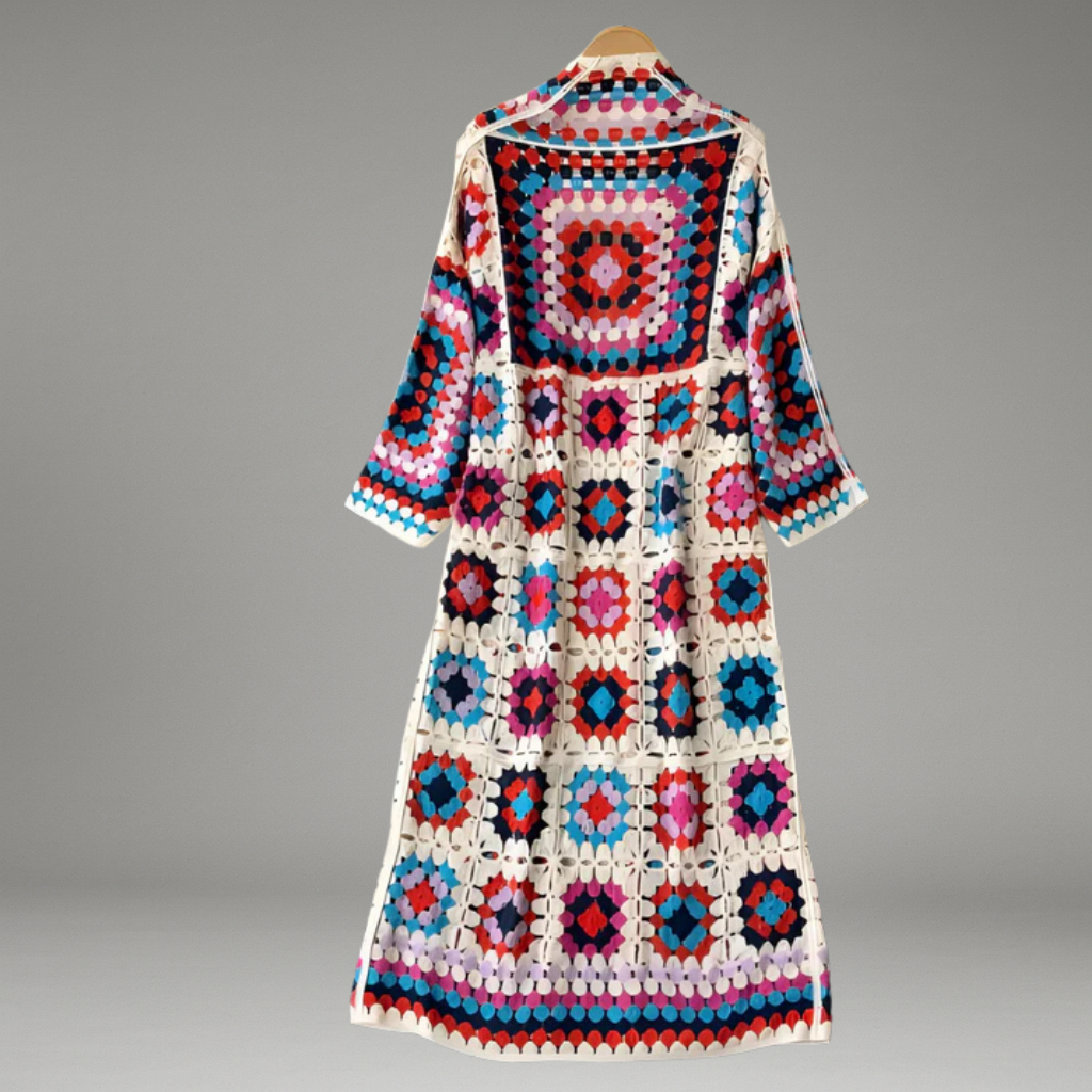 Women’s Long Cardigan with Open Front and Long Sleeves