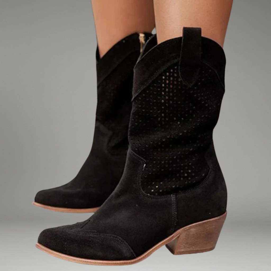 Women’s Ankle Boots with Pointed Toe and Pull-On Tabs